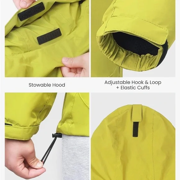 Axesquin Women's Yellow Rain Jacket, Size Small - Picture 5 of 7